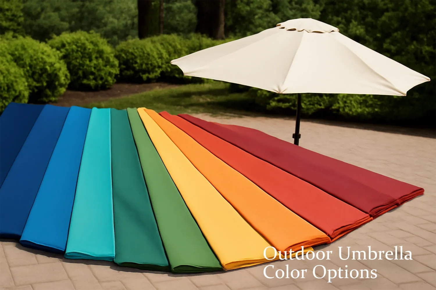 color customization of outdoor umbrella