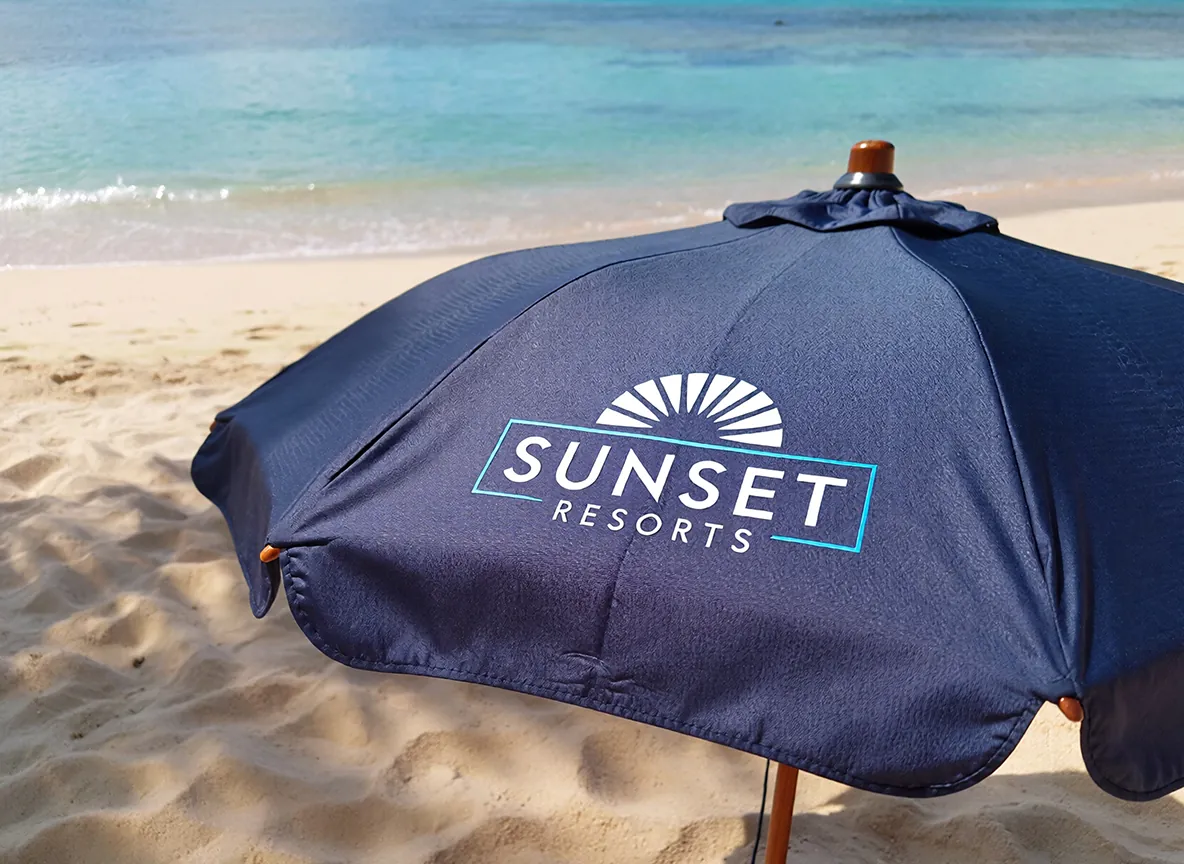 beach umbrella logo customization