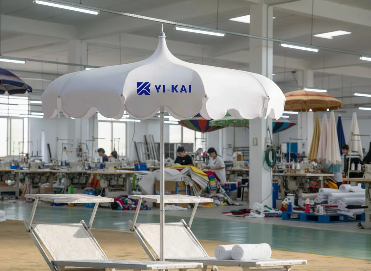 logo printed market umbrella | Yikai Umbrella