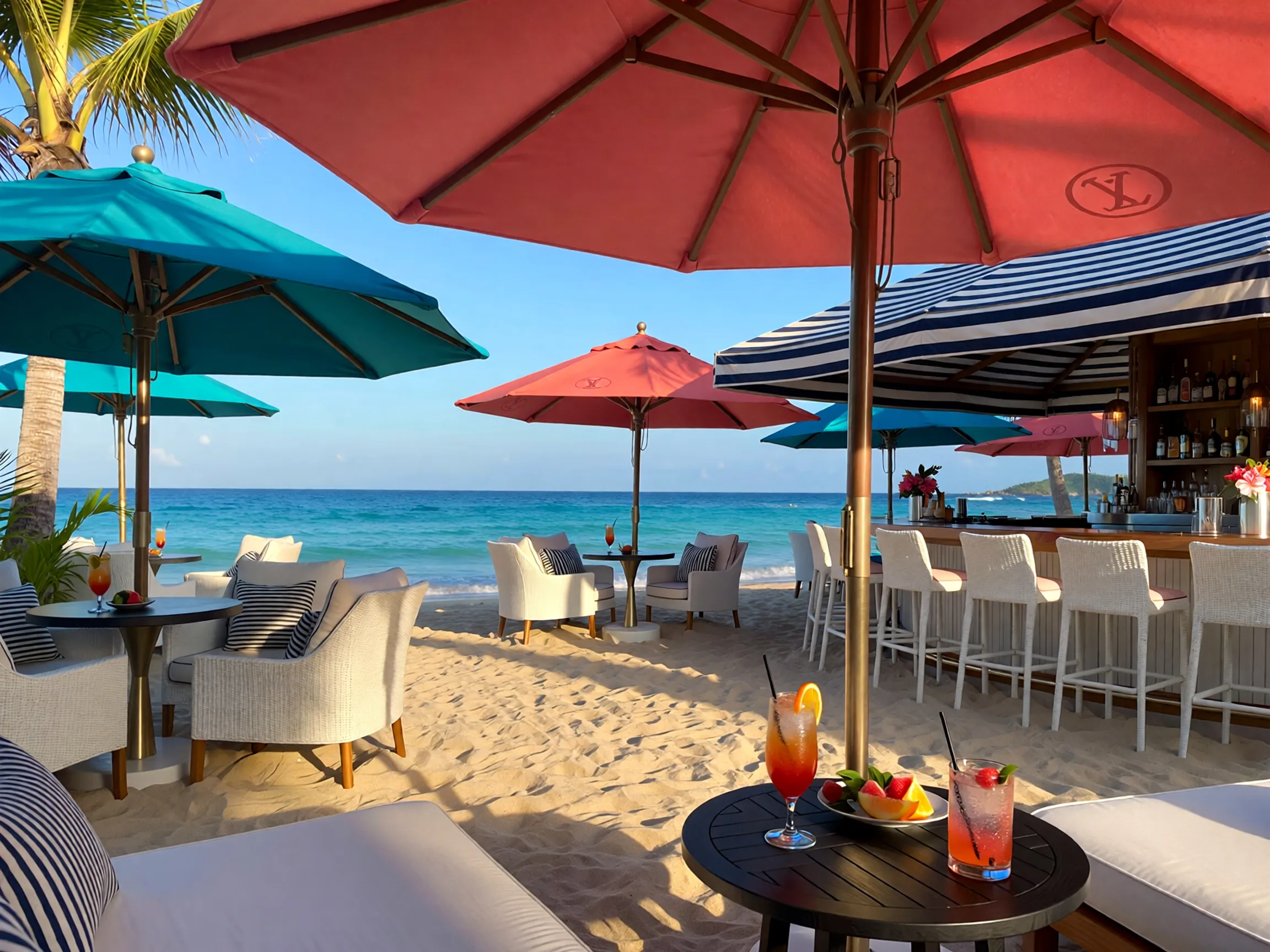 nice umbrella umbrellas used in beach clubs&bars